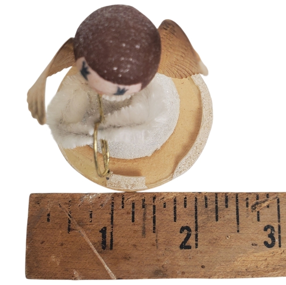 Vntg 1962 Gold and White Angel Figurine. Christmas Decor Ornament - Picture 6 of 6